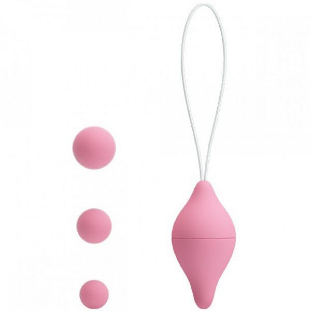 Вагинальные шарики - Набор вагинальных тренажеров Кегеля Sexual Exercise, Pink 2