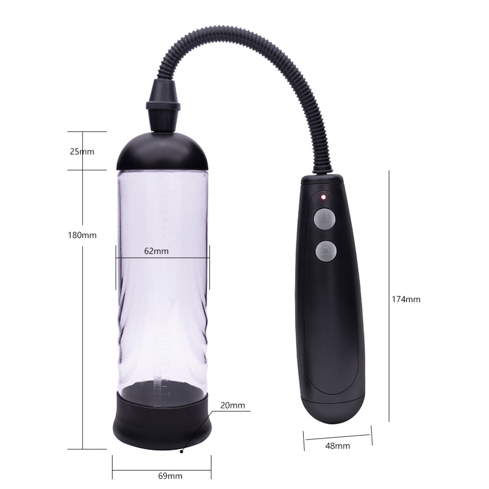 Помпы - Автоматическая вакуумная помпа с зарядкой от USB CANWIN Penis Pump - P403AU 7