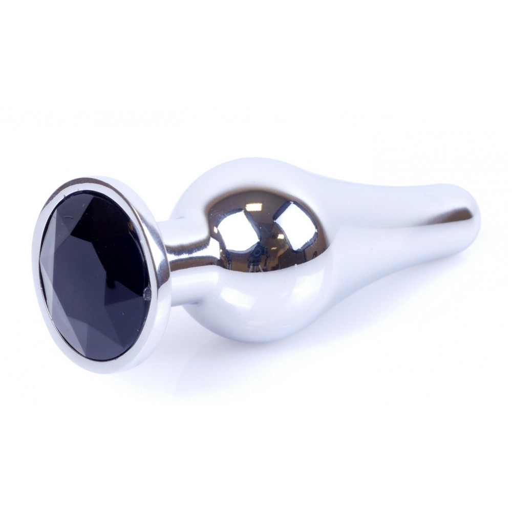 Анальные игрушки - Анальная пробка Boss Series - Jewellery Silver BUTT PLUG Black, BS6400074 7