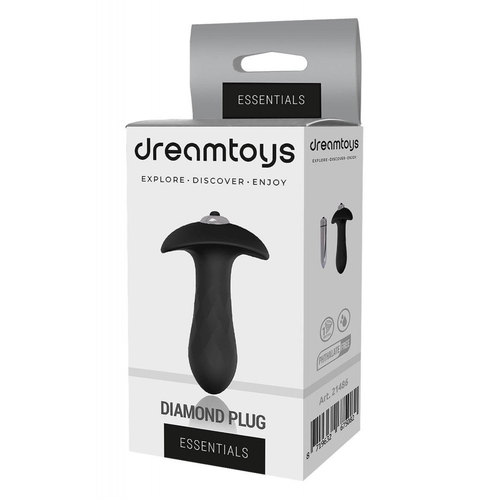  - Анальная пробка с вибропулей Dream Тoys Еssentials черная