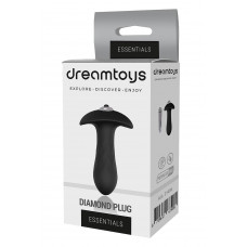 Анальная пробка с вибропулей Dream Тoys Еssentials черная