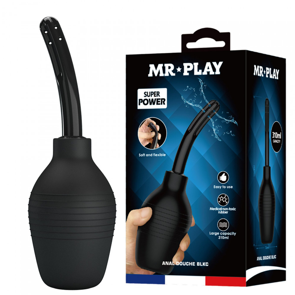  - Анальний душ Pretty Love MR PLAY чорний, 310 мл