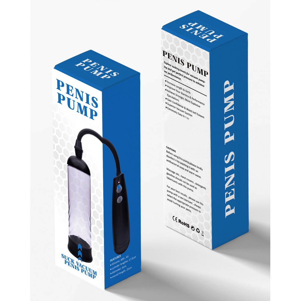 Помпы - Автоматическая вакуумная помпа с зарядкой от USB CANWIN Penis Pump - P403AU 8