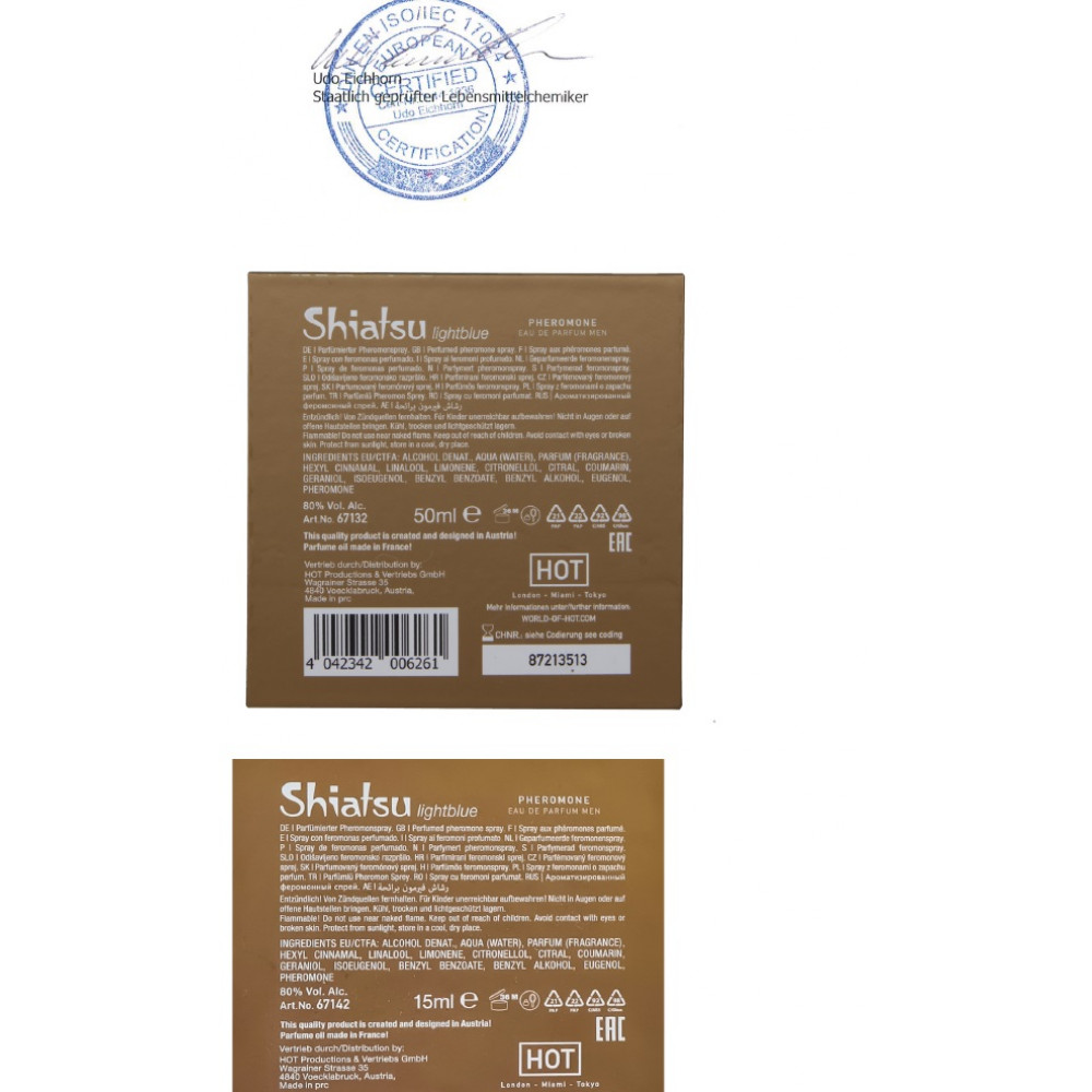 Разное - Духи с феромонами мужские SHIATSU Pheromone Fragrance men lightblue, 50 ml 9