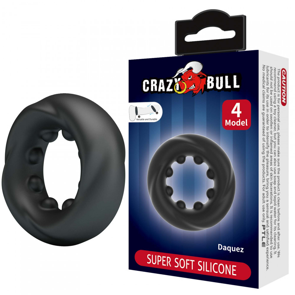  - Ерекційне кільце Crazy Bull №4 - DAQUEZ super soft silicone, BI-210354