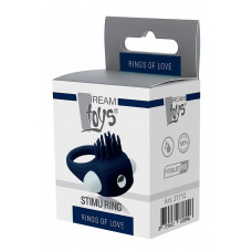 Эрекционное кольцо Dream Toys Rings of Love с усиками, синего цвета