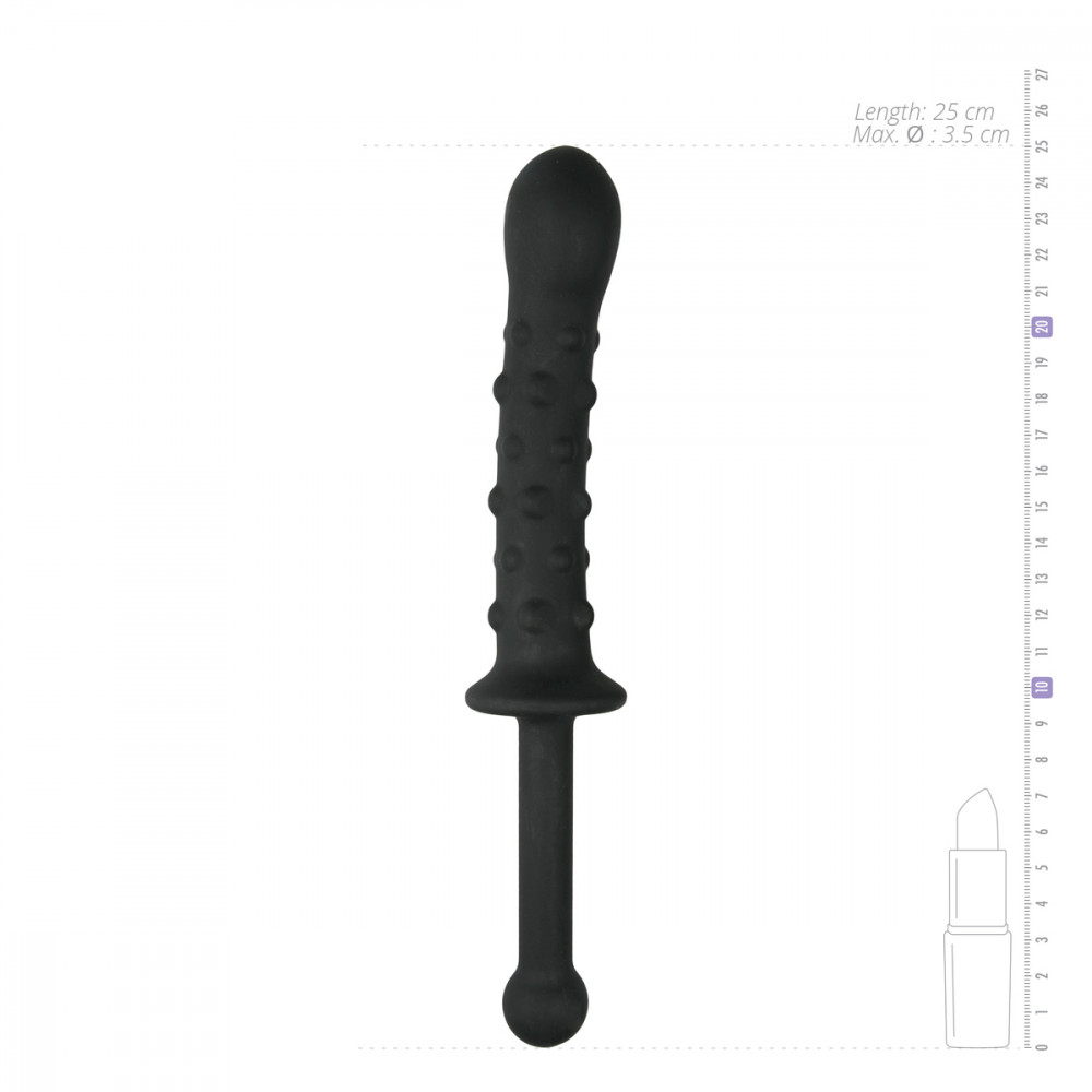 Фаллоимитатор - ET317BLK Фаллоимитатор с ручкой The Handler Black, черный, 25 см 3