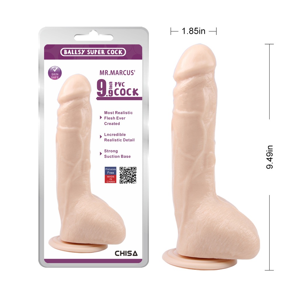 Разное - Фаллоимитатор с мошонкой на присоске Chisa Ballsy Super Cock Marcus, телесный 4