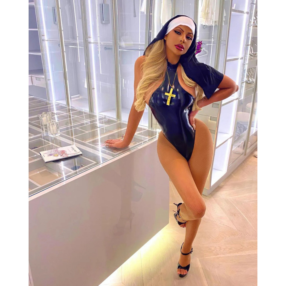 Разное - Головной убор сексуальной монахини Leg Avenue черный O\S 2