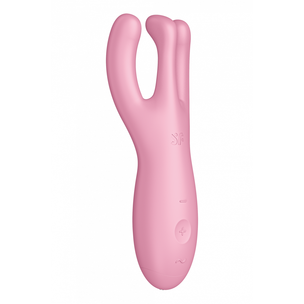 Разное - Гибкий смарт вибратор Satisfyer Threesome 4 Connect App розовый 7