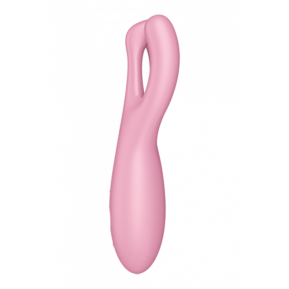 Разное - Гибкий смарт вибратор Satisfyer Threesome 4 Connect App розовый 2