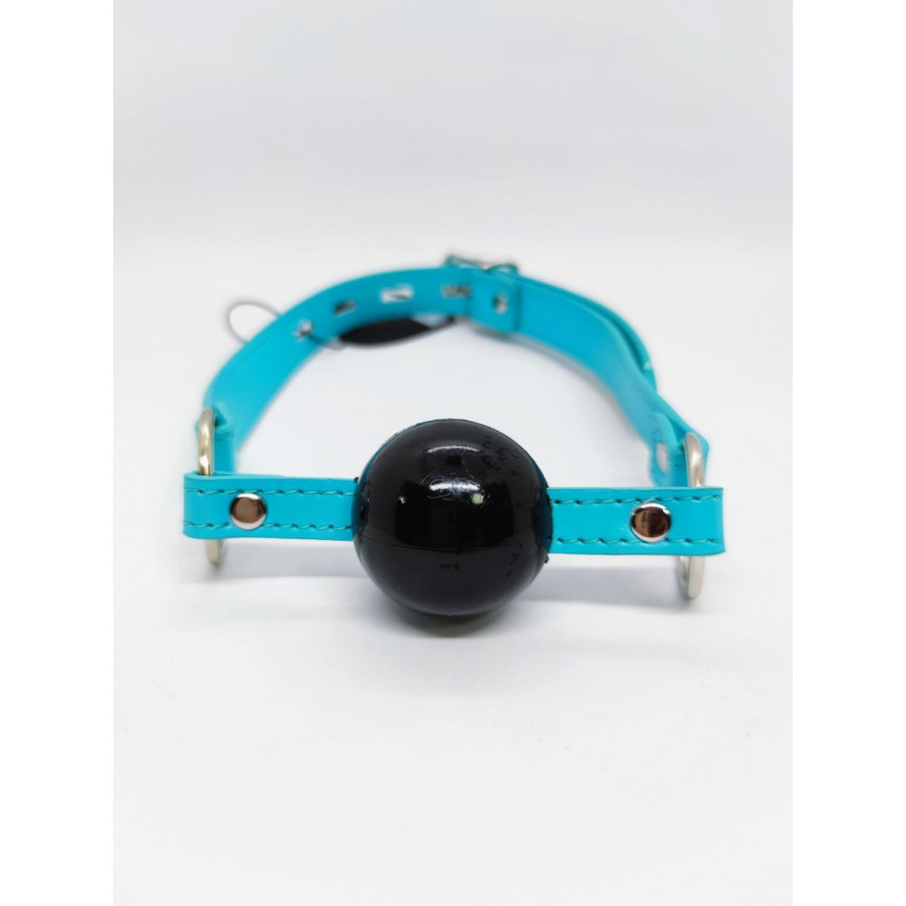 БДСМ игрушки - Кляп DS Fetish Ball gag blue 2