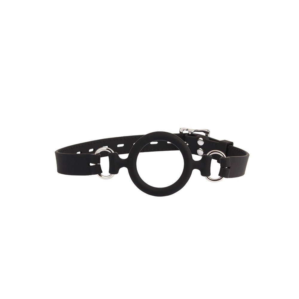 Разное - Кляп с кольцом Chisa BEHAVE! Luxury Fetish черный 2