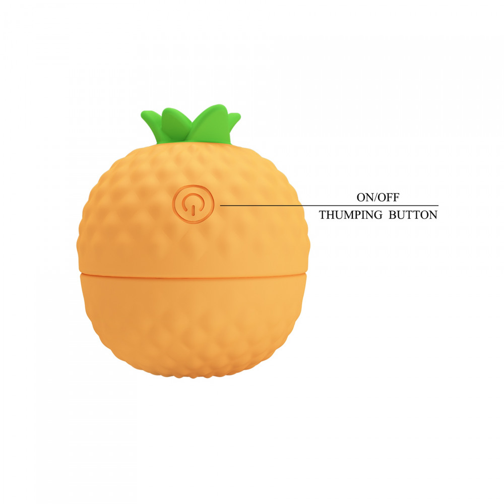 Вибропули и мини-вибраторы - Клиторальный пульсатор PRETTY LOVE Pineapple Secret оранжевый, 5,7 х 5,1 см 6