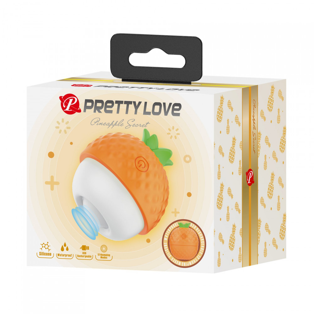 Вибропули и мини-вибраторы - Клиторальный пульсатор PRETTY LOVE Pineapple Secret оранжевый, 5,7 х 5,1 см 8