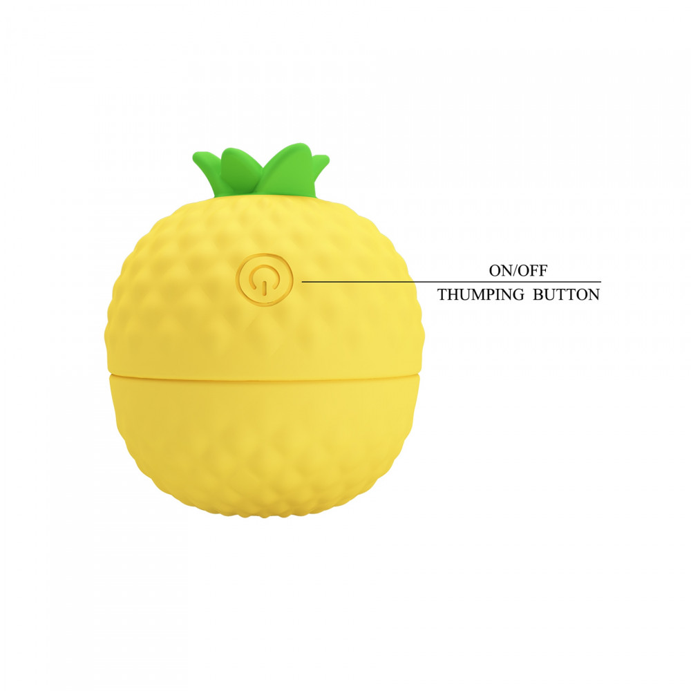 Вибропули и мини-вибраторы - Клиторальный пульсатор PRETTY LOVE Pineapple Secret желтый, 5,7 х 5,1 см 6