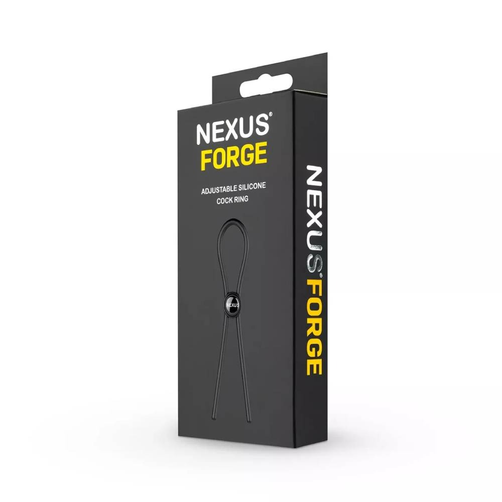 Эрекционные кольца и насадки на член - Лассо на член Nexus Forge черное, 30 см 1