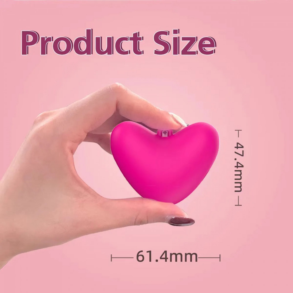Вібропулі та міні-вібратори - Міні-вібратор кліторальний Every Night Toys Eileen серце, світло-рожевий, 10 режимів вібрації 4