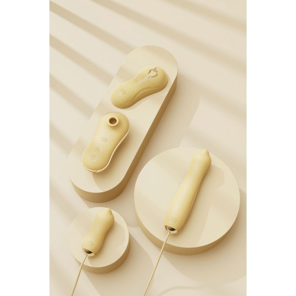 Секс боксы - Набор секс игрушек Zalo UNICORN Vibratrion & Thrusting Set - Yellow 10