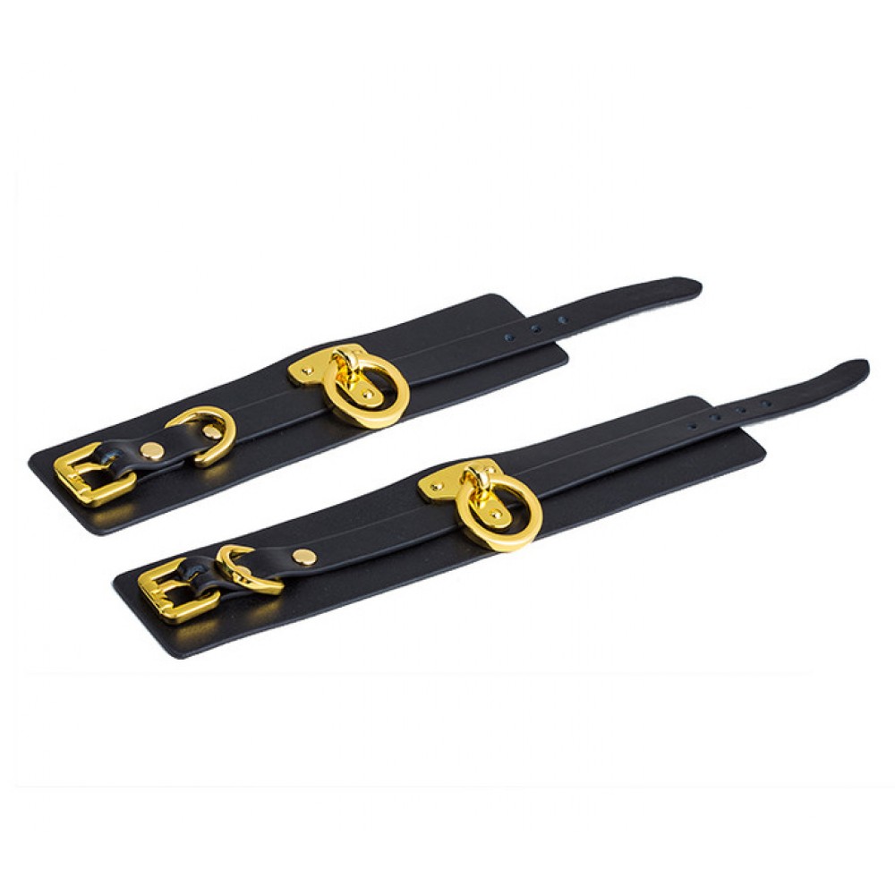 Різне - Наручники UPKO Handcuffs італійська шкіра, чорні, розмір L 4