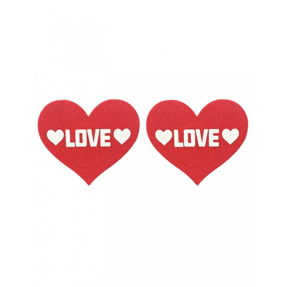 Різне - Пестиси для сосків Star Night у формі серця, червоний