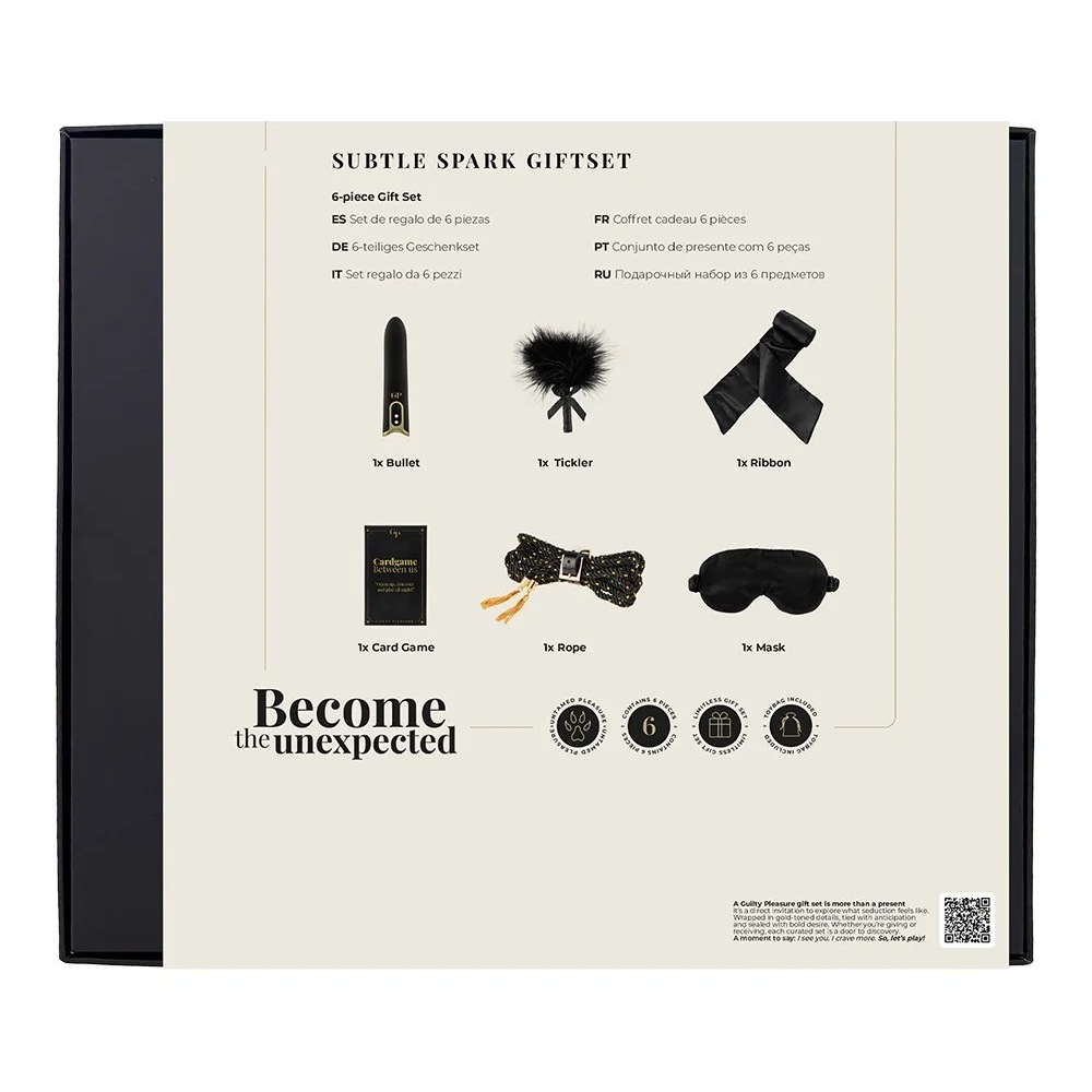 БДСМ игрушки - Подарочный набор БДСМ Guilty Pleasure Subtle Spark, черный, 6 предметов 15