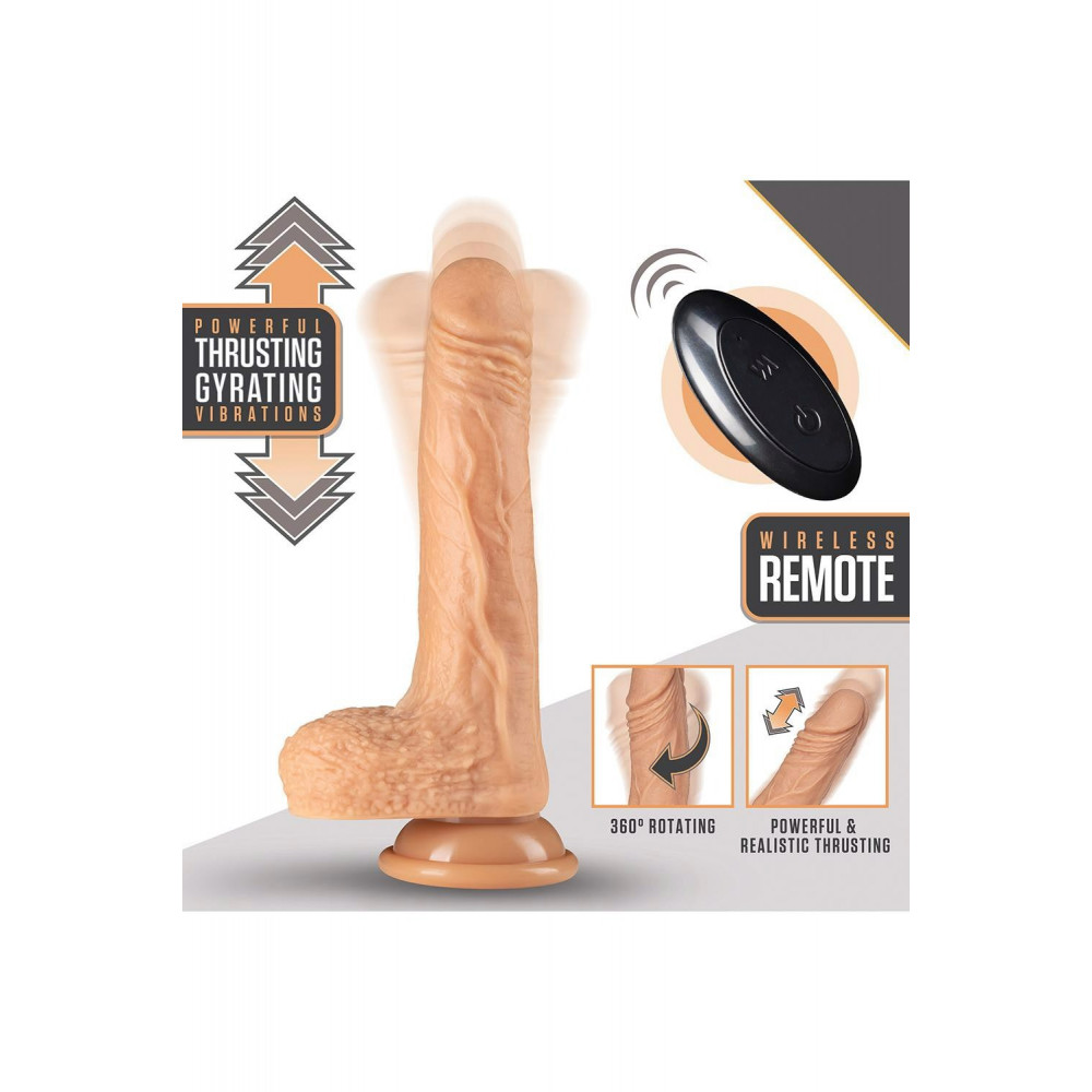 Разное - Реалистичный вибратор с пультом DR. SKIN SILICONE DR. GREY 7 INCH THRUSTING 2