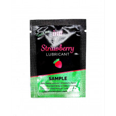 САШЕТ/Їстівний лубрикант зі смаком полуниці INTT Strawberry Lubricant
