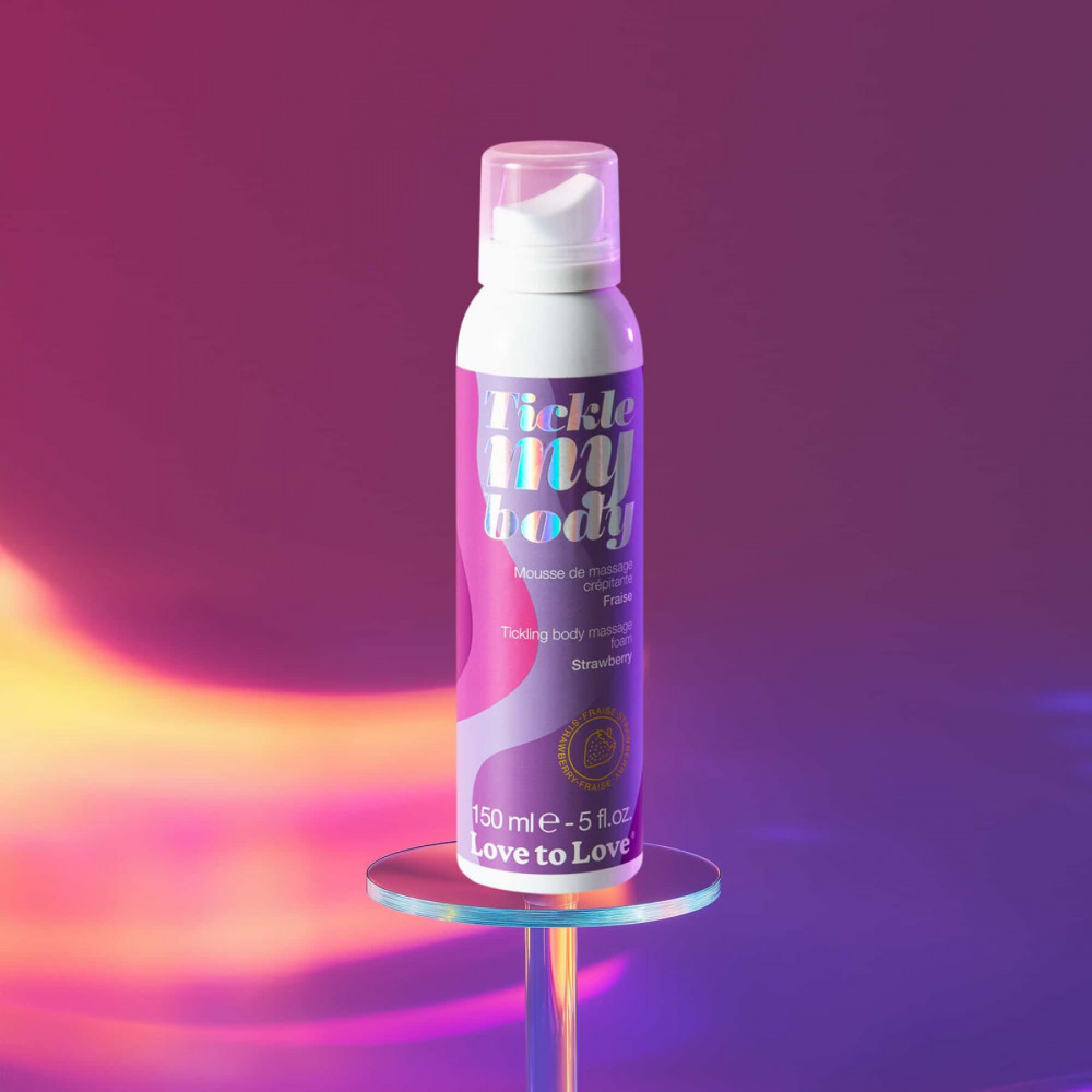 Для масажу - Масажна піна Love To Love TICKLE MY BODY Strawberry (150 мл) зволожувальна 8