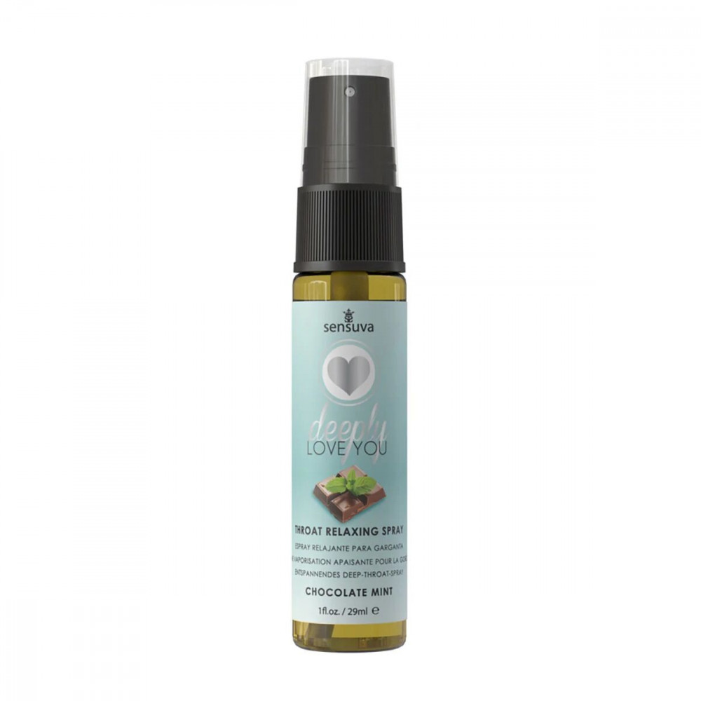 Оральные смазки - Спрей для минета Sensuva Deeply Love You Chocolate Mint (29 мл), для глубокого минета