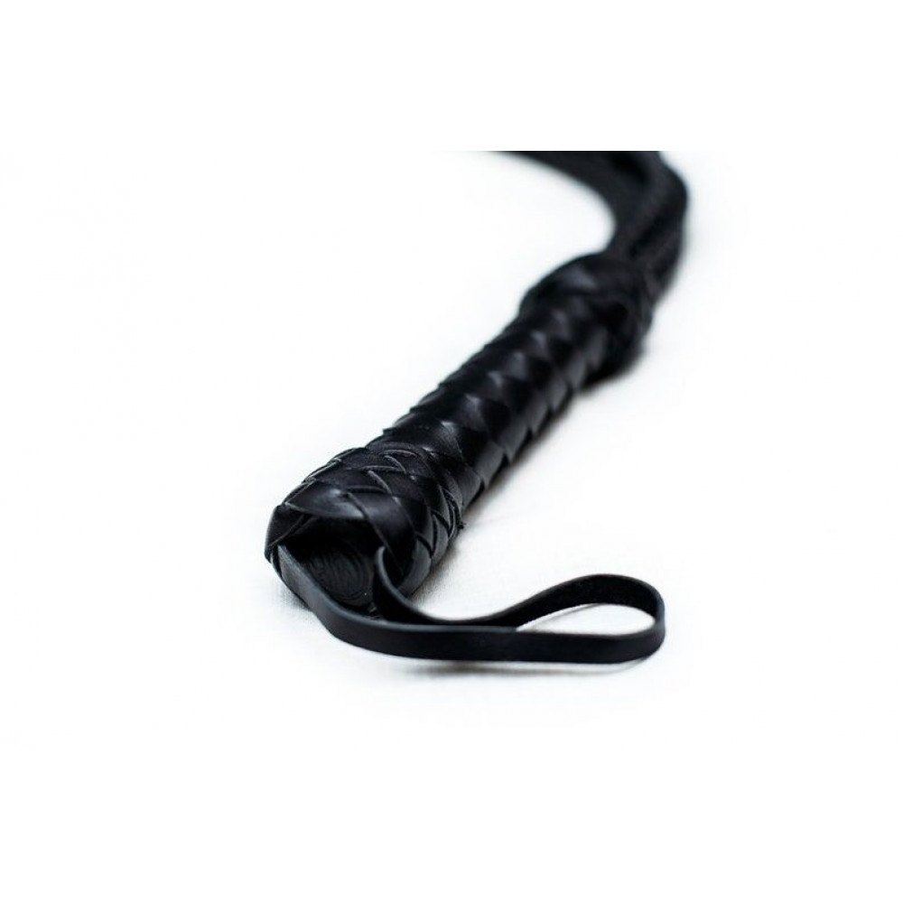 БДСМ плети, шлепалки, метелочки - Флоггер Кошка, 9 плетенных хвостов по 50 см, цвет черный 6