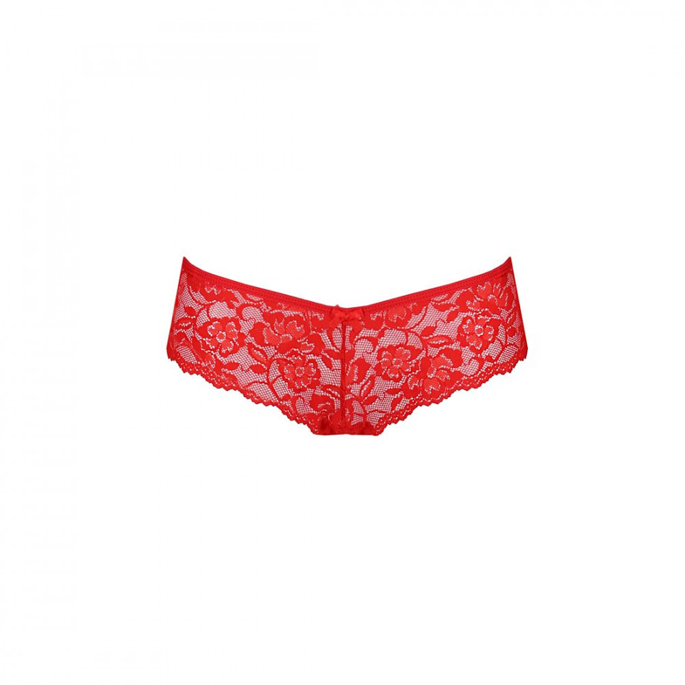 Сексуальные трусики - Трусики-бразилиана из цветочного кружева Raja Thong red L/XL - Passion 2