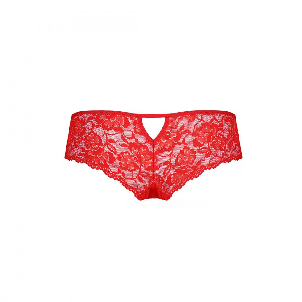 Сексуальные трусики - Трусики-бразилиана из цветочного кружева Raja Thong red L/XL - Passion 1