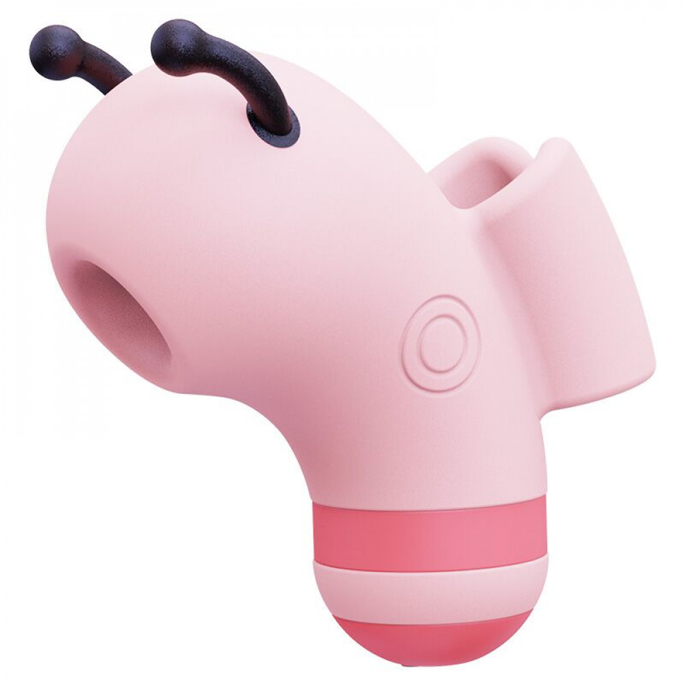 Вибраторы вакуумные - Вакуумный стимулятор с микротоками CuteVibe Beebe Pink, на палец