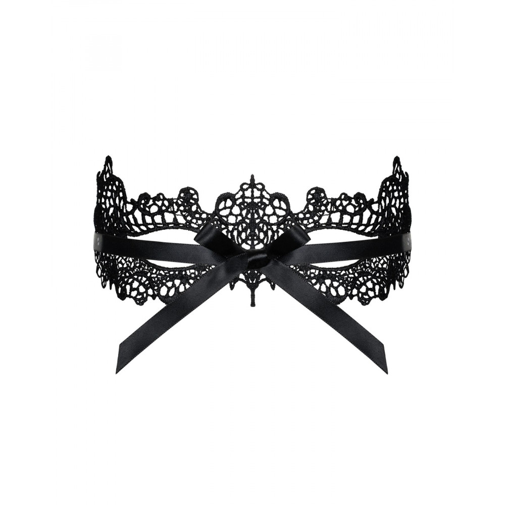 Маски - Кружевная маска Obsessive A701 mask, единый размер, черная 1