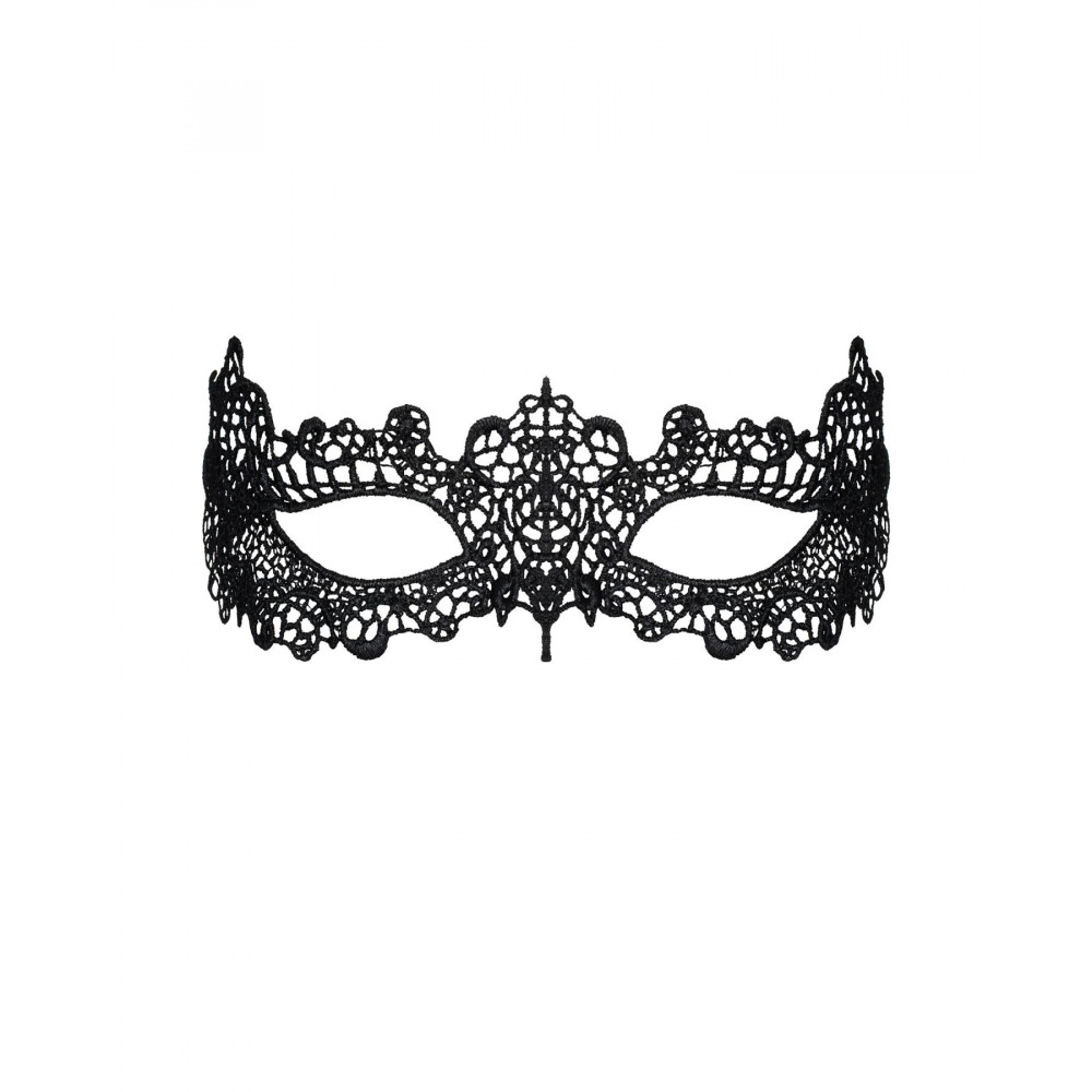 Маски - Кружевная маска Obsessive A701 mask, единый размер, черная 2