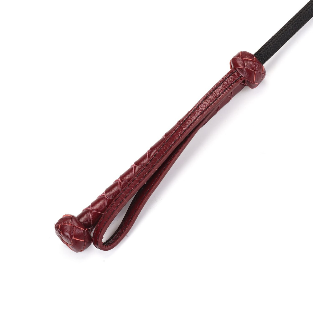 Плети, стеки, флоггеры, тиклеры - Шлепалка Liebe Seele Wine Red Riding Crop with Heart-Shape Tip 4