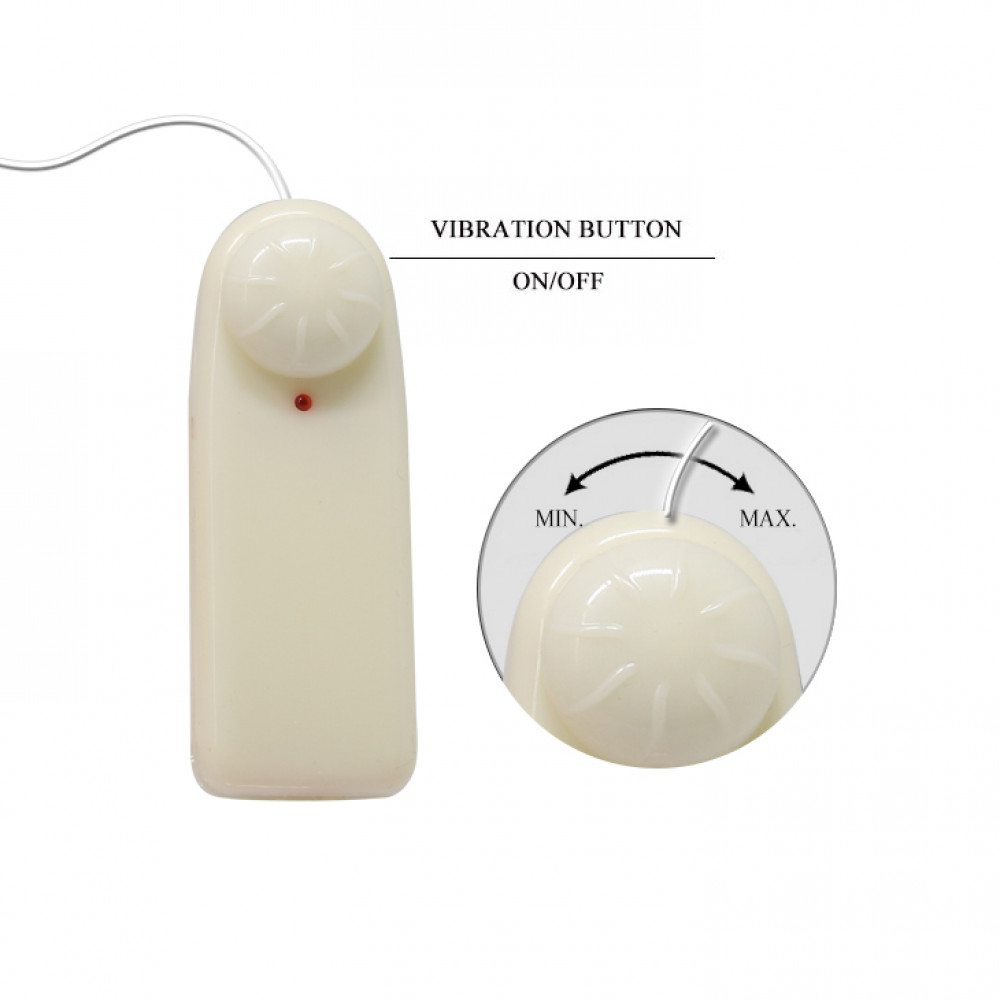  - Страпон порожнистий (фалопротез) з вібрацією Baile Vibrating Strap On, беж, 19 × 4 см 10