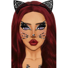 Стразы в виде маски котенка Animal Rhinestone Stick-On Jewels