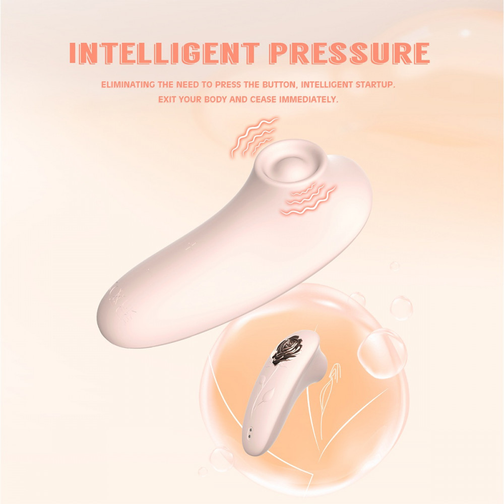 Разное - Стимулятор с пульсацией для клитора Chisa Kissen Rosebud персиковый 3