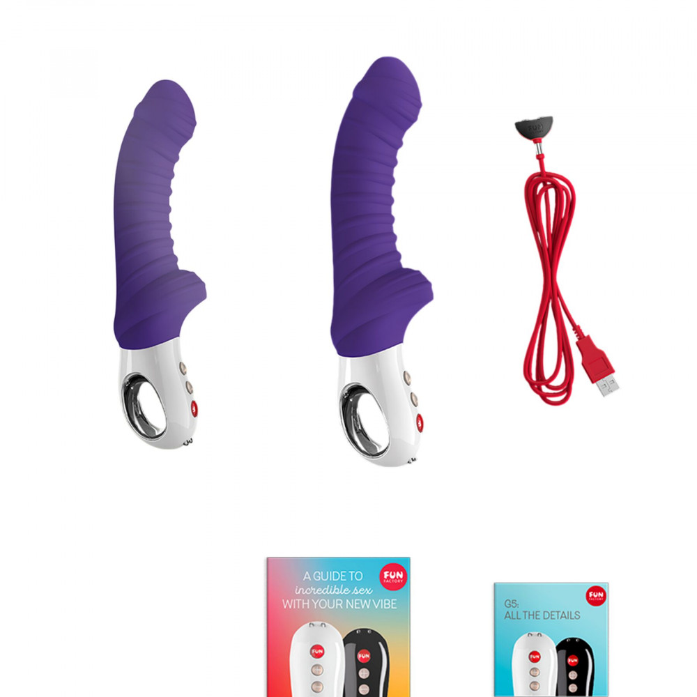 Классический вибратор - Вибратор для точки G Fun Factory TIGER violet, ребристый, подходит для анальной стимуляции 5