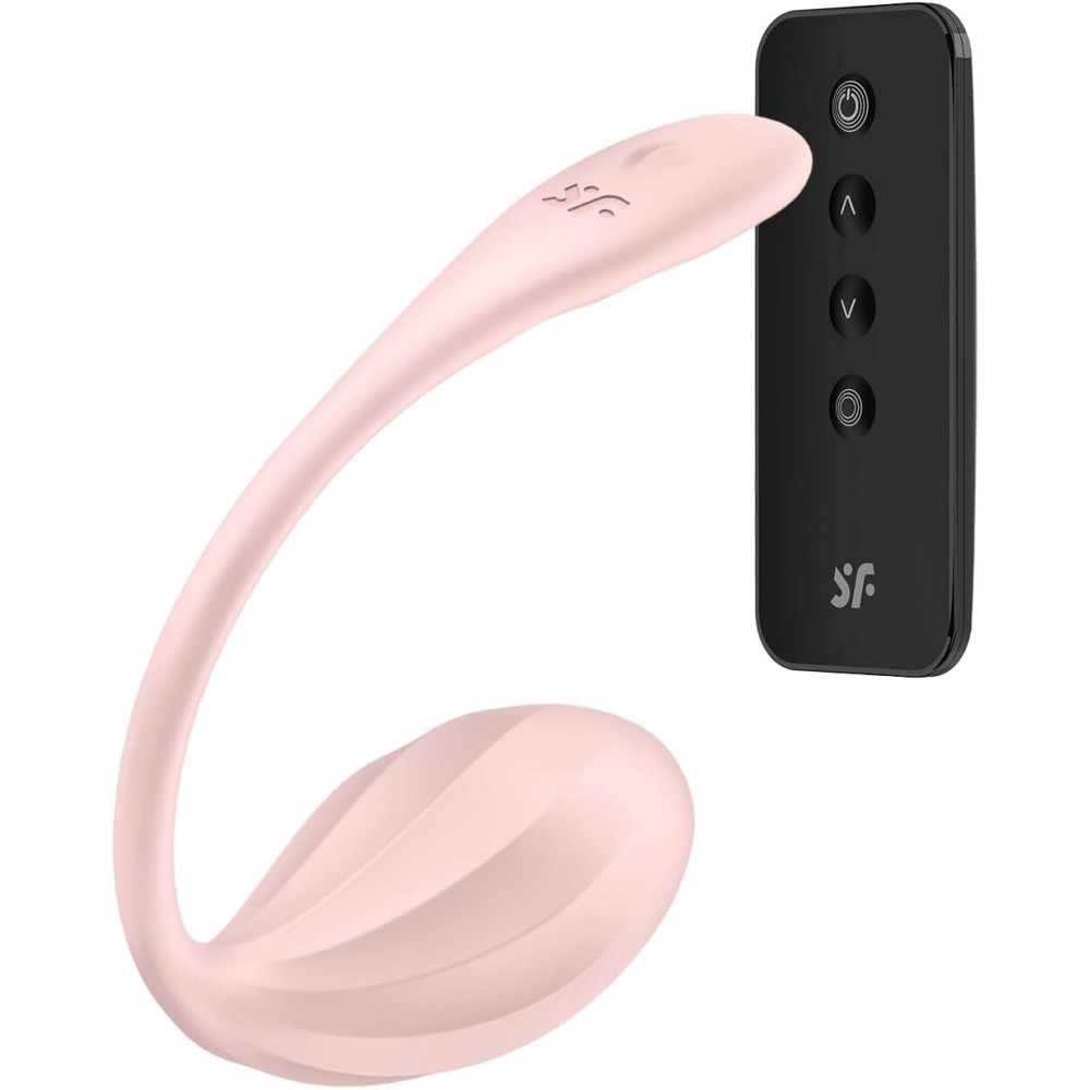 Виброяйцо - Виброяйцо Satisfyer Ribbed Petal Connect App Rose 1