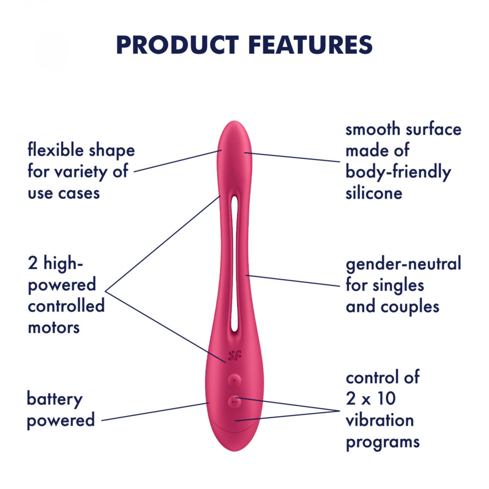 Игрушки для пар - Универсальный гибкий вибратор для пар Satisfyer Elastic Game Battery Series 4