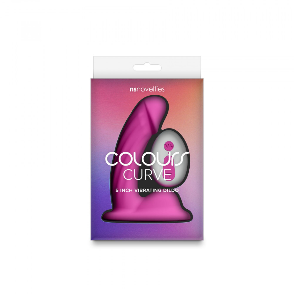 Фалоімітатор - Ділдо з вібрацією NS Novelties Colours - Curve - Vibrating - 5
