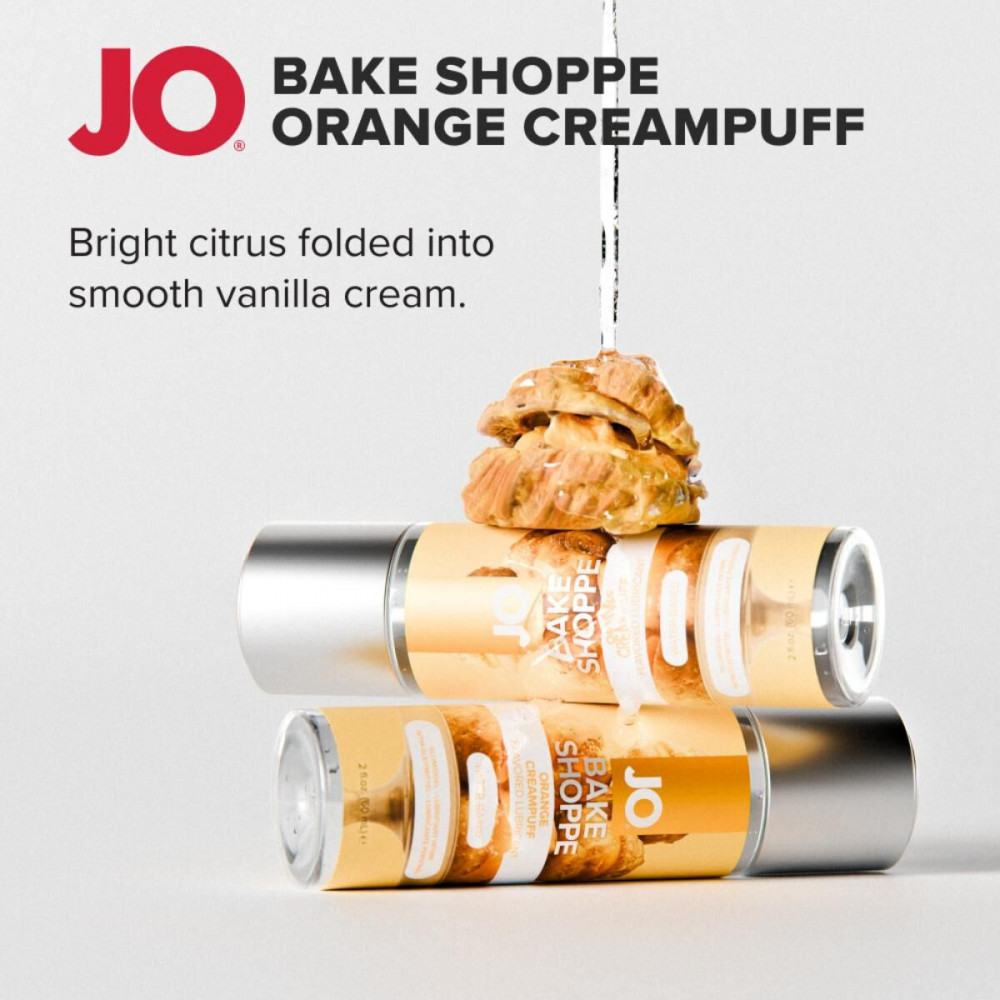 Оральні змазки - Лубрикант на водній основі JO Bake Shoppe - Orange Creampuff 60 мл, без цукру та парабенів 4