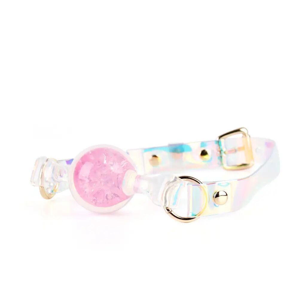 Повязки на глаза, кляпы, зажимы - Кляп Liebe Seele Crystal Ball Gag - Pink (Large Ball)