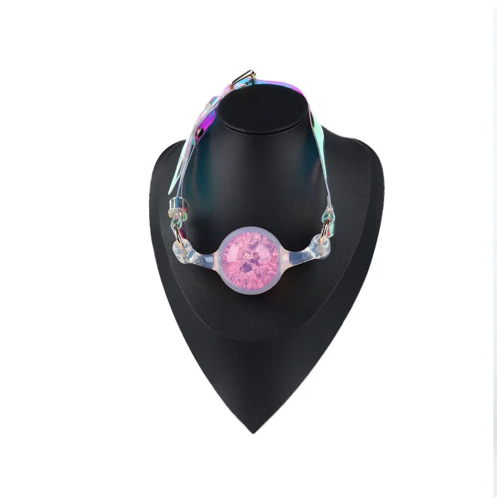 Повязки на глаза, кляпы, зажимы - Кляп Liebe Seele Crystal Ball Gag - Pink (Large Ball) 3