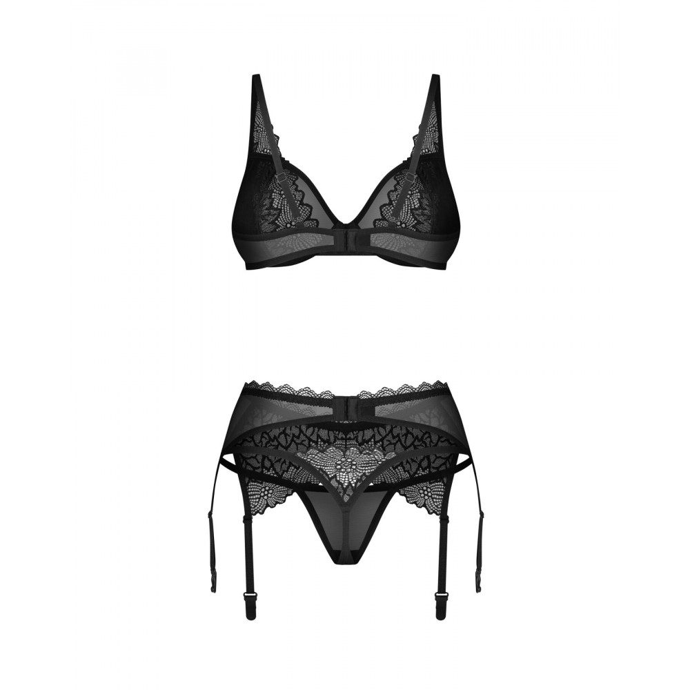Еротичні комплекти - Комплект Obsessive Deina More 3-pcs set L/XL 4