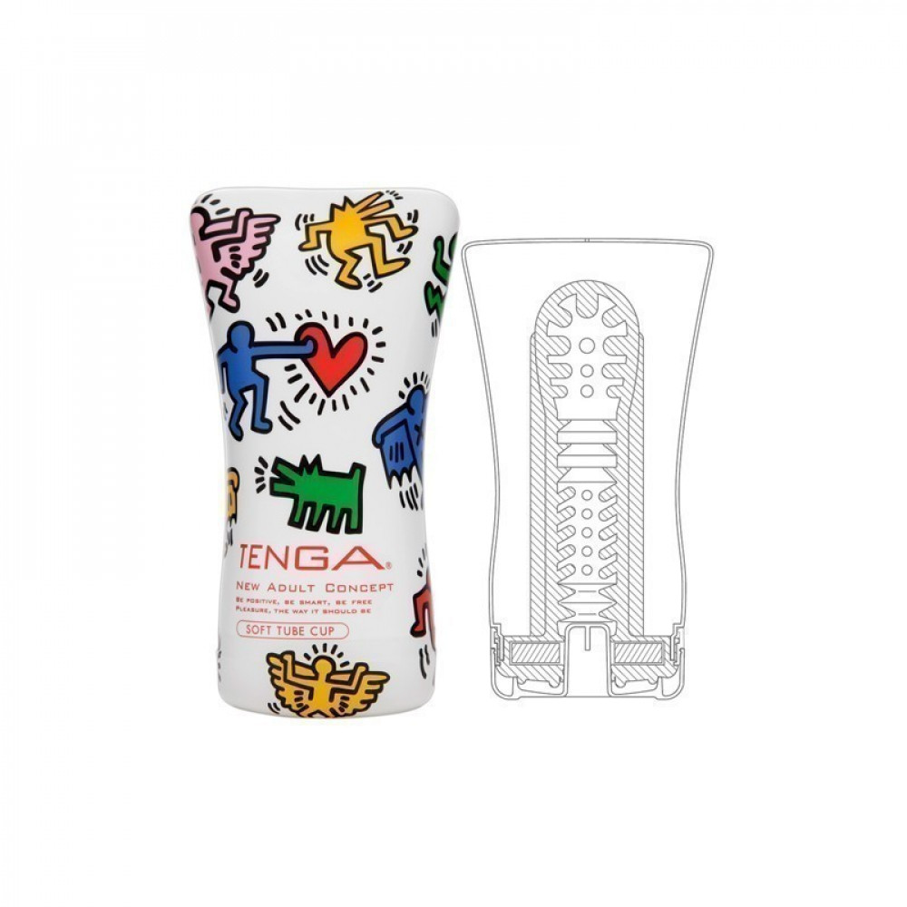Мастурбатор - Мастурбатор Tenga Keith Haring Soft Tube Cup 15,5 x 6,9 см