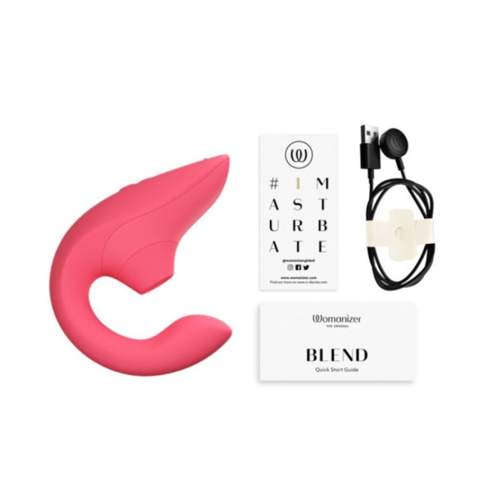 Вакуумный вибратор - Стимулятор точки G и клитора Womanizer Blend Rose вакуум и вибрация, нежно-розовый 5